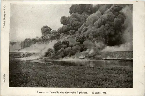 Anvers - Incendie des reservois a petrole 1904 -97192