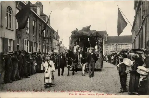 Procession de Furnes - La Char du Saint Sepulcre -101928