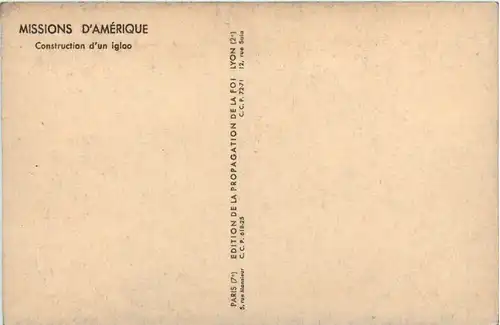 Missions D Amerique - Construction d un igloo -97276