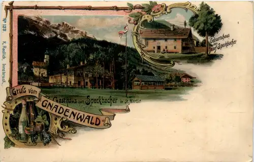 Gruss vom Gnadenwald - Gasthaus zum Speckbacher in St. MArtin -97952
