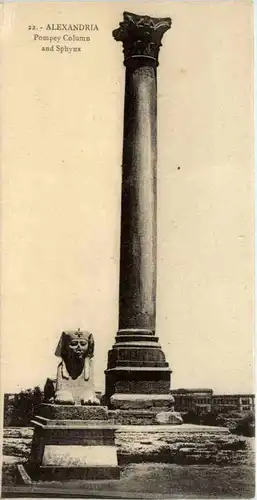 Alexandria - Pompey Column and Sphynxue -97930