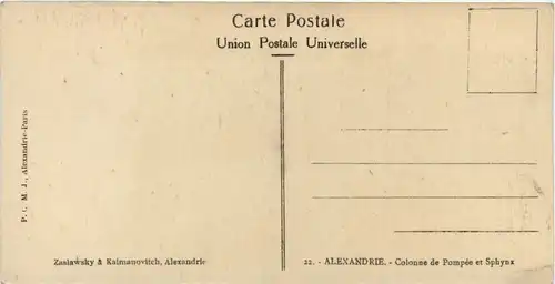 Alexandria - Pompey Column and Sphynxue -97930
