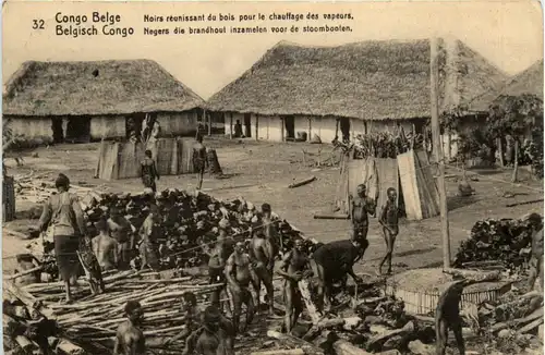 Congo Belge -Noirs reunissant du Bois - Ganzsache -98932