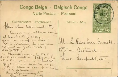 Congo Belge -Noirs reunissant du Bois - Ganzsache -98932