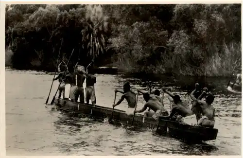 native Canoe on the Zambezi River Victoria Falls -98546
