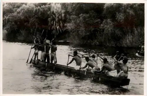 native Canoe on the Zambezi River Victoria Falls -98324