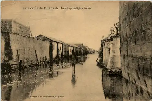 Djibouti - La Village indigene inonde -98766