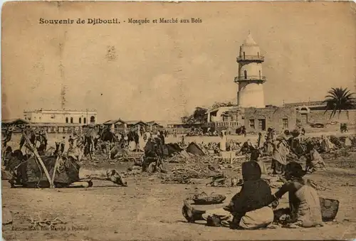Djibouti - Mosque et Marche aux Bois -98764