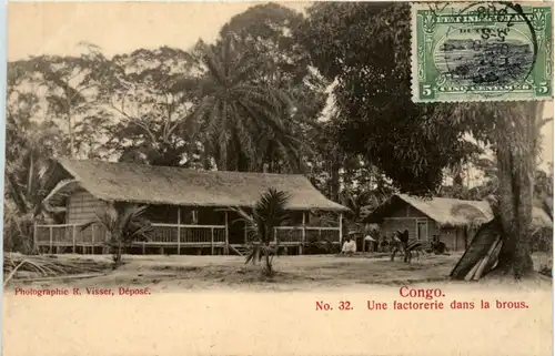 Congo - une factoerie dans la brous -99346