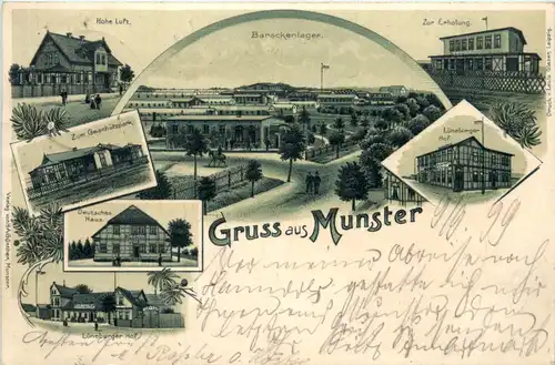 Gruss aus Munster - Litho - Hannover -455070