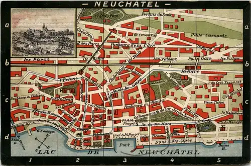 Neuchatel - Landkarte -435384