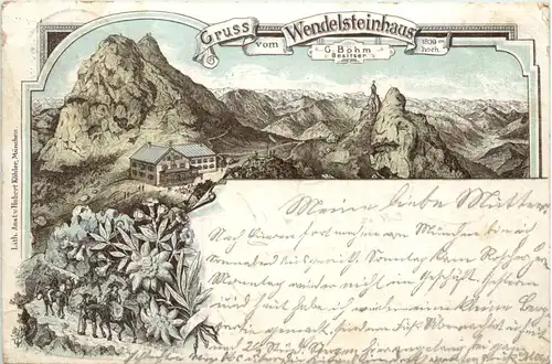 Gruss vom Wendelsteinhaus - Litho -455170