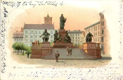 Berlin - Neuer Markt - Litho -455140