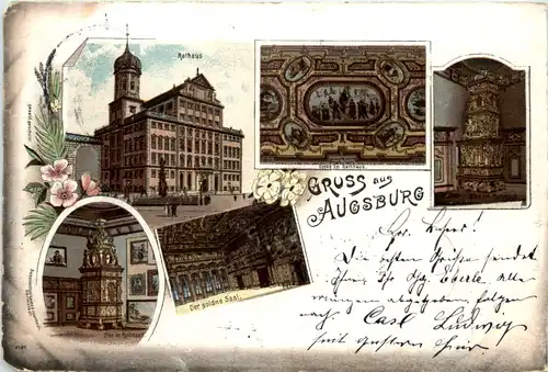 Gruss aus Augsburg - Litho -454804