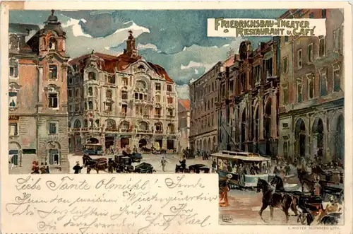 Stuttgart - Friedrichsbau - Litho -455112