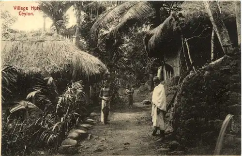 Ceylon - Village huts -99780