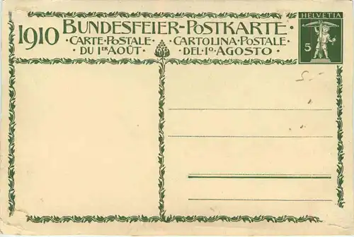 Bundesfeier Postkarte 1910 -454982