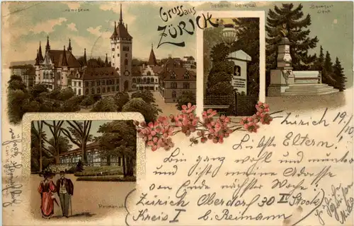 Gruss aus Zürich - Litho -455002