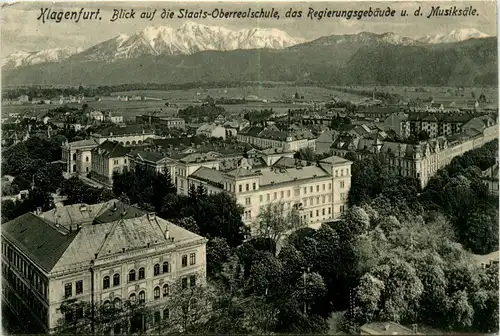 Klagenfurt, Blick auf Staats-Oberschule u.d.Musiksäle -357032