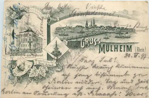 Gruss aus Mülheim - Litho -455202