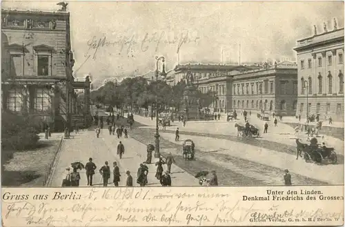 Berlin, Unter den Linden, Denkmal Friedrichs des Grossen -373334