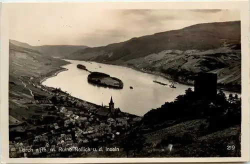 Lorch a. Rhein, Ruine Nollich u.d. Inseln -374428