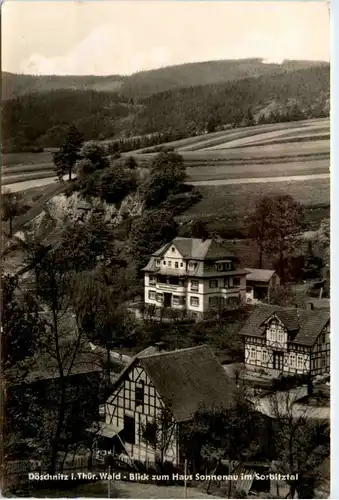 Döschnitz, Blick zum Haus Sonnenau im Sorbitztal -373654