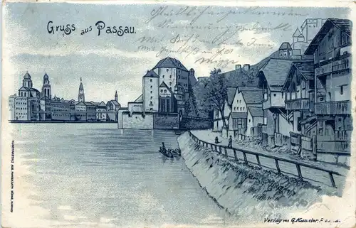 Gruss aus Passau - Litho -74184