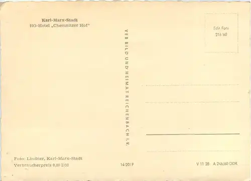 Karl-Marx-Stadt, Ho-Hotel Chemnitzer Hof -374090