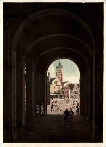 Darmstadt, Marktplatz aus der Halle des Schlosses -374058