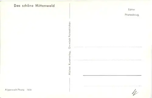 Mittenwald, Strassenpartie m. neunerhaus u. Hotel Post -374118