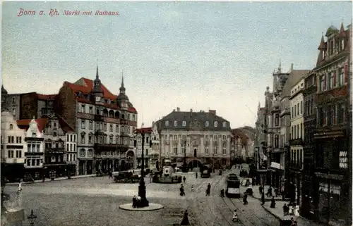 Bonn, Markt mit Rathaus -374094
