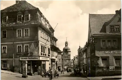 Waltershausen, Wilhelm-Pieck-Strasse mit Nikolaustor -374274