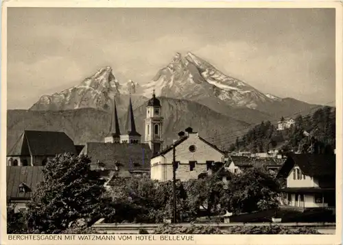 Berchtesgaden mit Watzmann vom Hotel Bellevue -455614