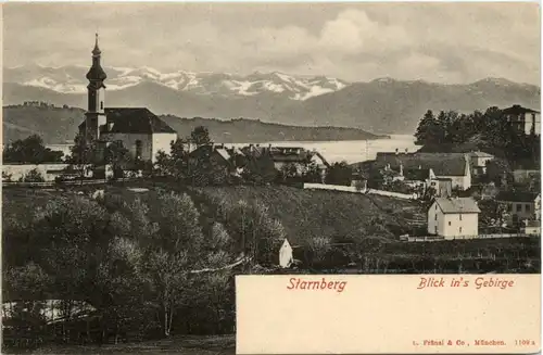 Starnberg, Blick ins Gebirge -455674