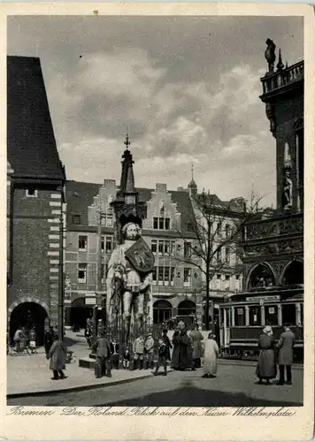 Bremen, der Roland, Blick auf den Kaiser-Wilhelmplatz -374922