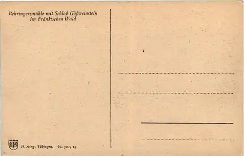 Behringersmühle mot Schloss Gössweinstein -455478