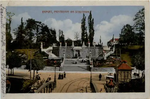 Erfurt, Freitreppe am Stadtpark -373908