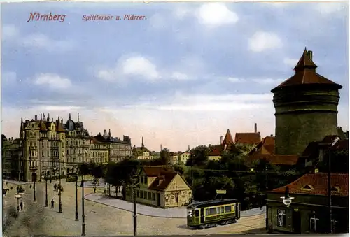 Nürnberg, Spittlertor u. Plärrer -456498