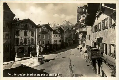Berchtesgaden, Marktplatz mit Watzmann -456380