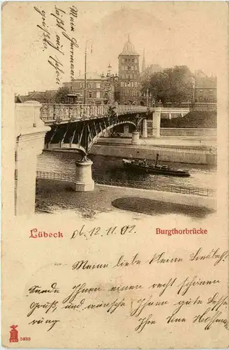 Lübeck, Burgtorbrücke -456766