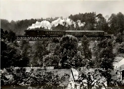 Dampflokomotive Sonderzug über Angelroda -77196