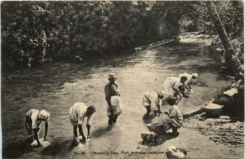 Jamaica - Port Amtonio - Washing Day -457374