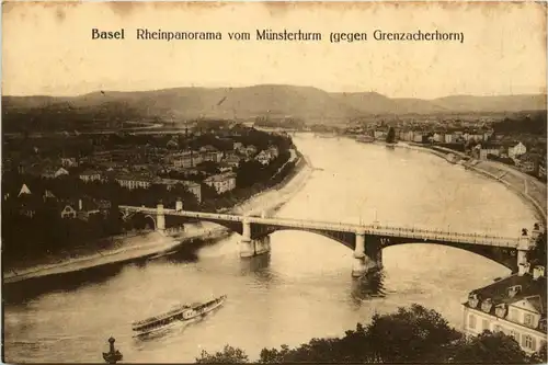 Basel - Rheinpromenade gegen Grnzacherhorn -439604