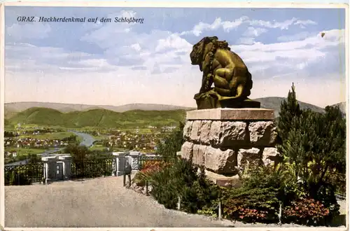 Graz, Hackherdenkmal auf dem Schlossberg -456236