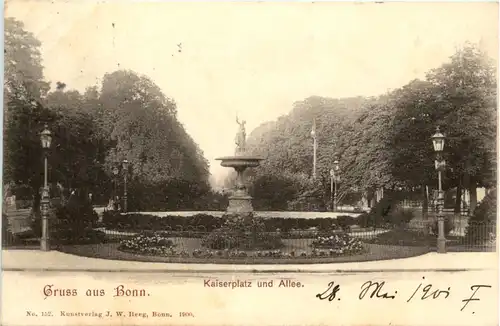 Gruss aus Bonn - Kaiserplatz und Allee -454234