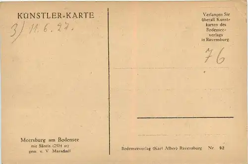 Meersburg - Künstlerkarte -454610