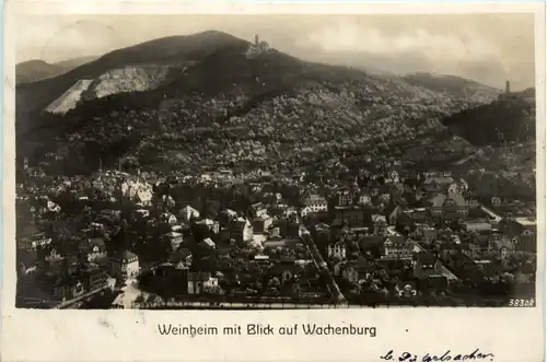 Weinheim mit Blick auf Wachenburg -454438