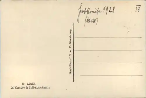 Alger - La Mosquee da Sidi Abderhaman -458474