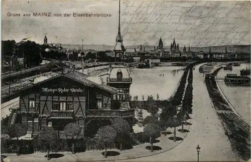 Gruss aus Mainz von der Eisenbahnbrücke -440042